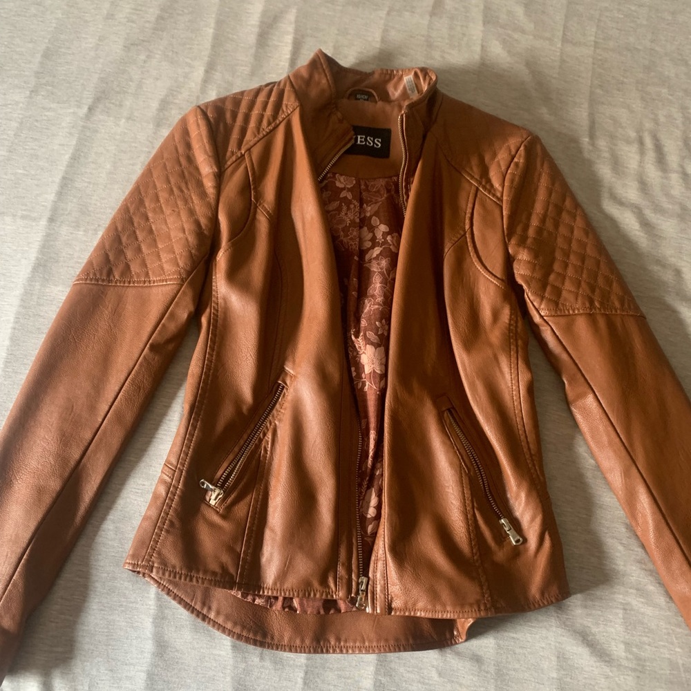Guess faux leather jacket size xs